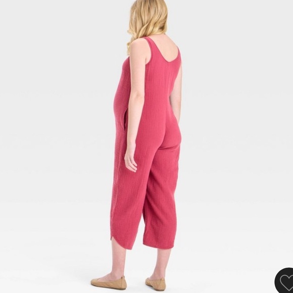 Gauze Maternity Jumpsuit Isabel Maternity Red
Cotton Pull On Pockets Crop S - Picture 2 of 9